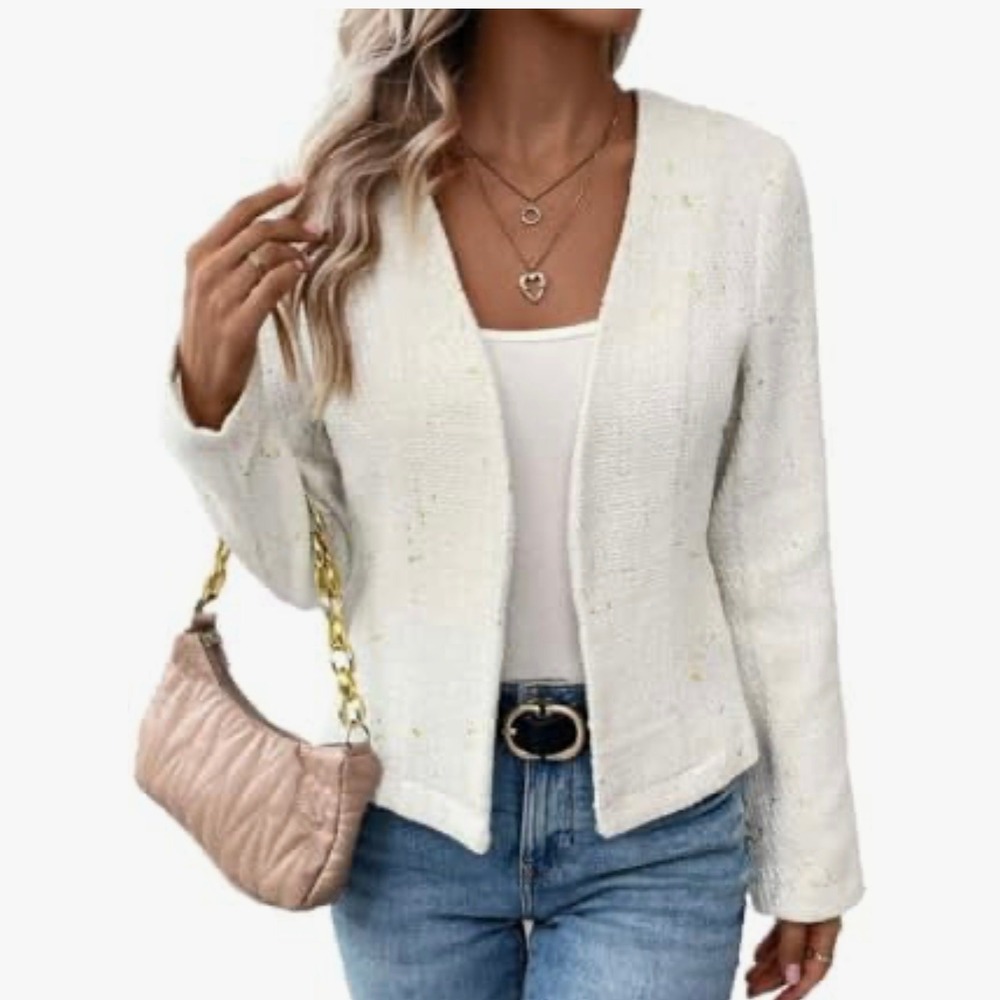 Chic White Women's Blazer